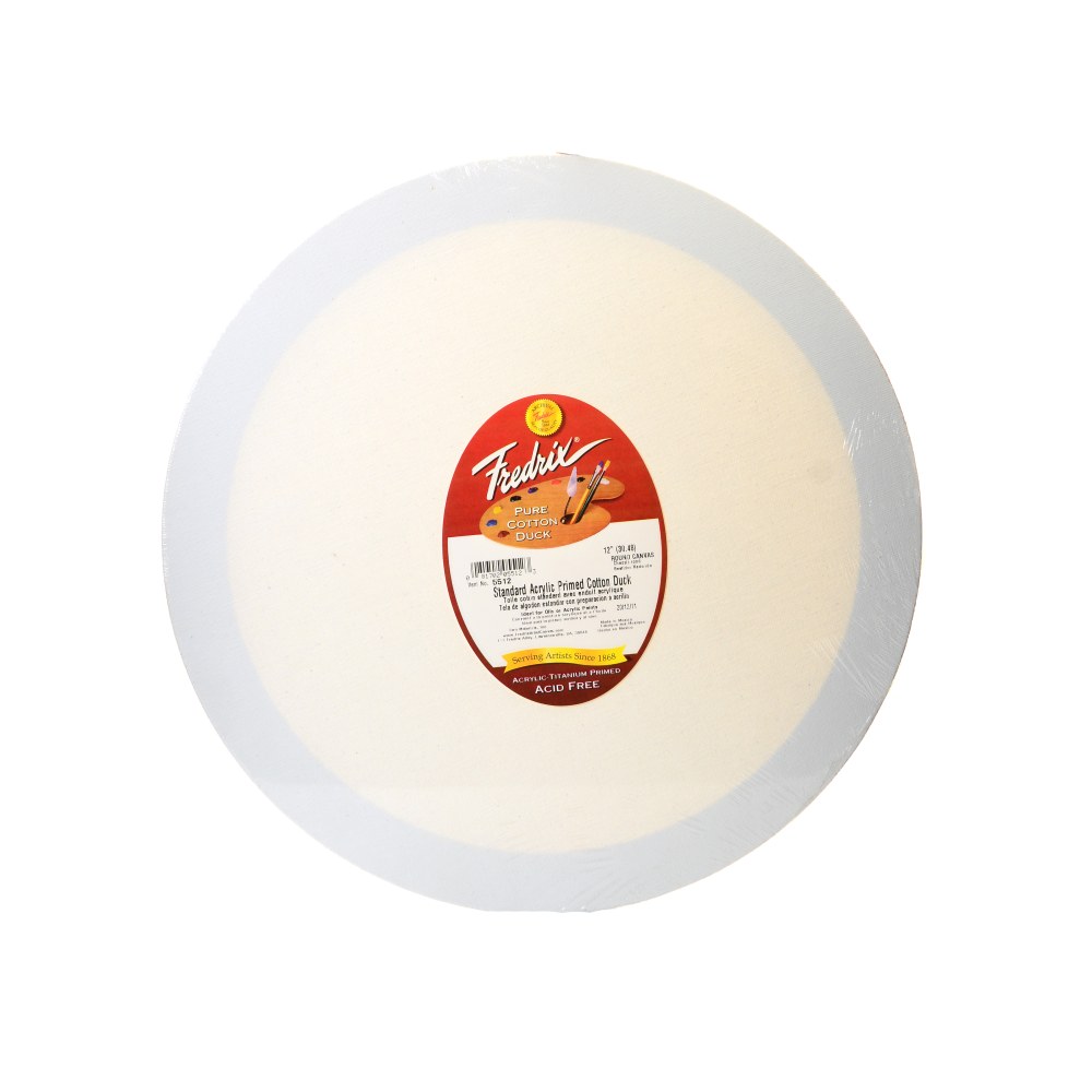Fredrix Round Stretched Canvas, 12in Diameter MPN:5512