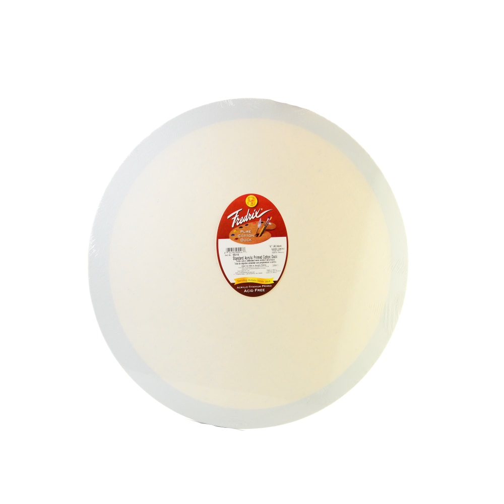 Fredrix Round Stretched Canvas, 16in Diameter MPN:5516