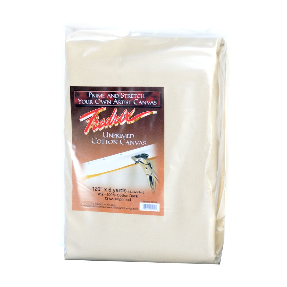 Fredrix Style 548 Unprimed Heavyweight Cotton Canvas, 120in x 6 Yd. MPN:15156