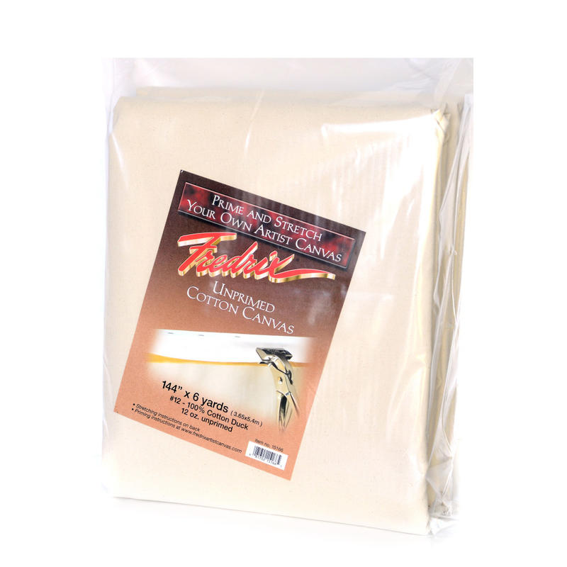 Fredrix Style 548 Unprimed Heavyweight Cotton Canvas, 144in x 6 Yd. MPN:15166