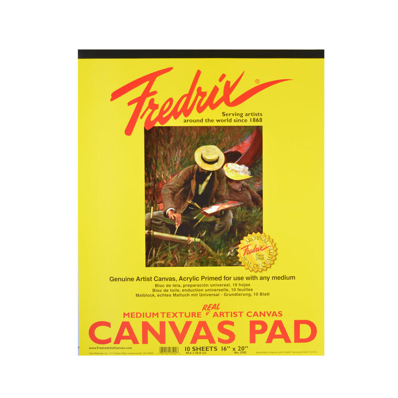 Fredrix Canvas Pad, 16in x 20in, 10 Sheets MPN:3502