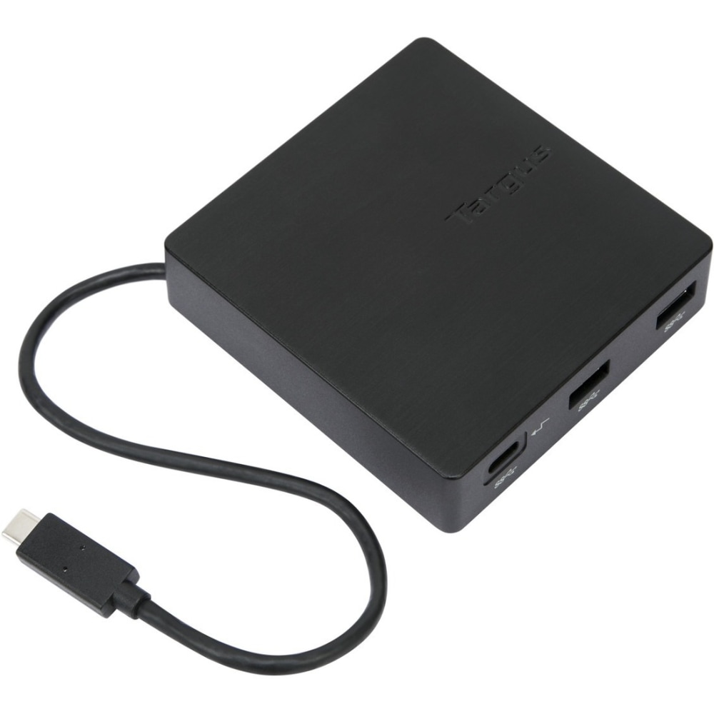 Targus USB Type-C Travel Dock With 60W Power Pass-Through, 0.9inH x 3.74inW x 3.58inD, Black, 13115560 MPN:DOCK412USZ