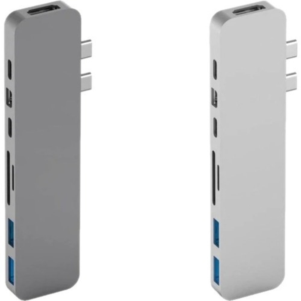 Targus Sanho HyperDrive PRO 8-in-2 USB-C Hub, 7/16inH x 1-1/4inW x 5-3/16inD, Space Gray, 00GF54 MPN:GN28D-GRAY