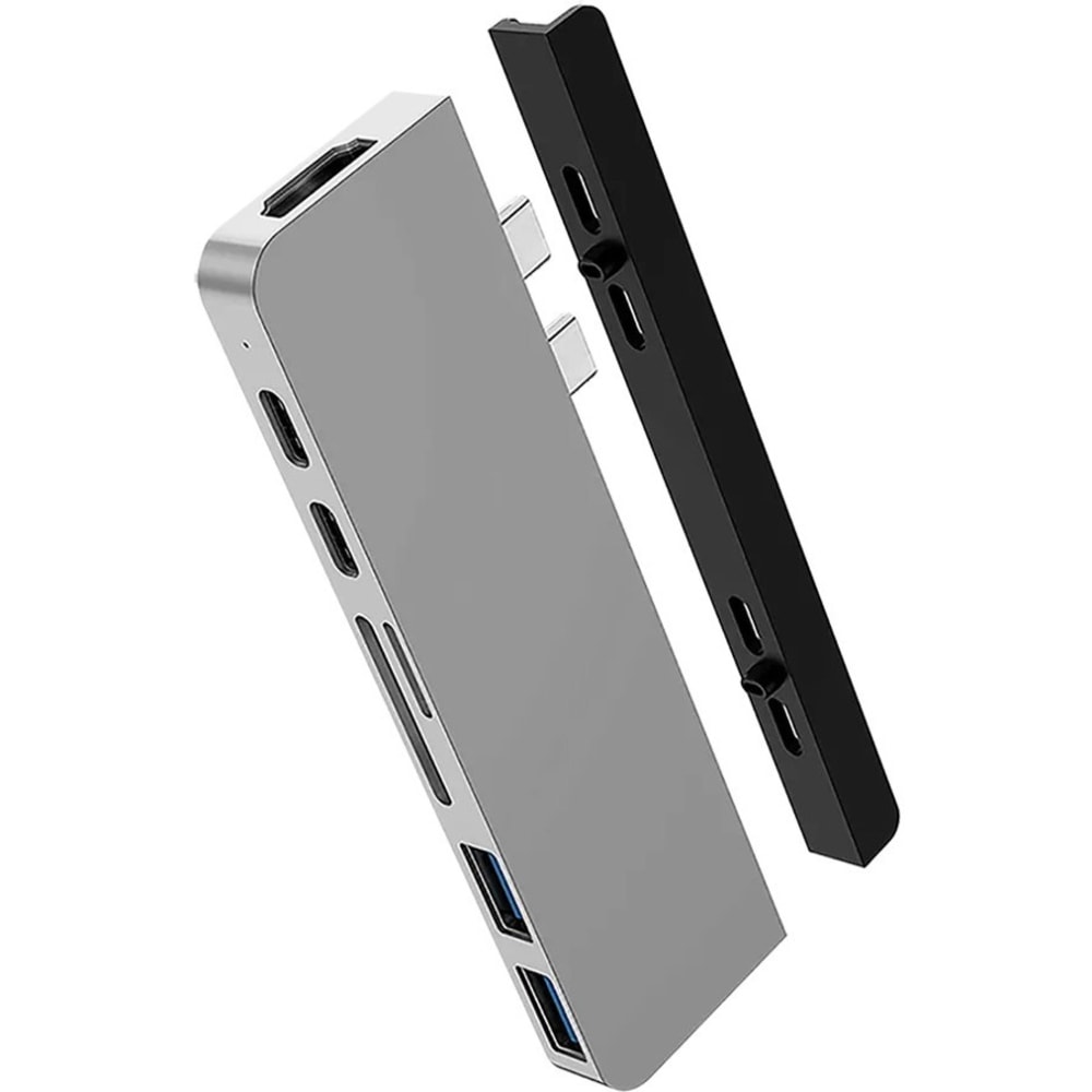 Targus Sanho HyperDrive DUO 7-in-2 USB-C Hub, Silver MPN:HD28C-SILVER