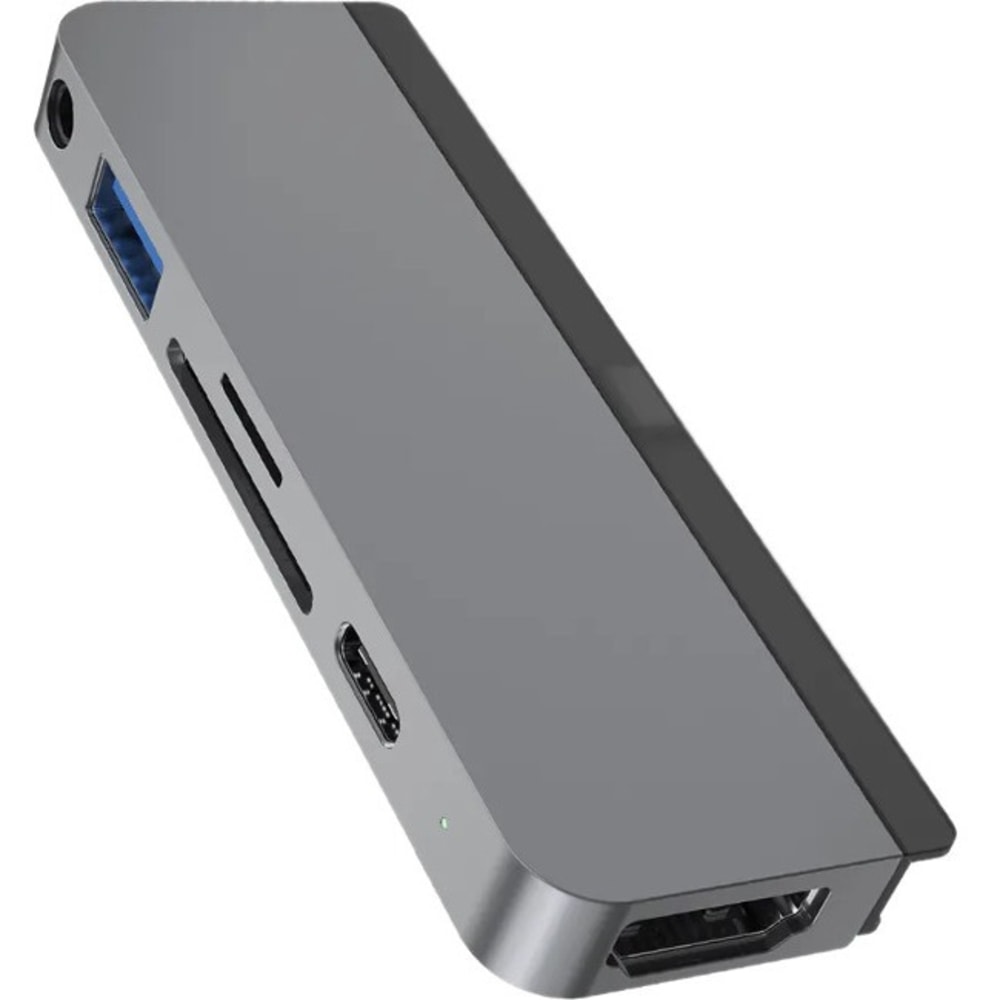 HyperDrive 6 in 1 USB C Hub for iPad Pro/Air, 4/10inH x 3 7/10inW x 1 3/10inD, Gray, HD319B Gray MPN:HD319B-GRAY