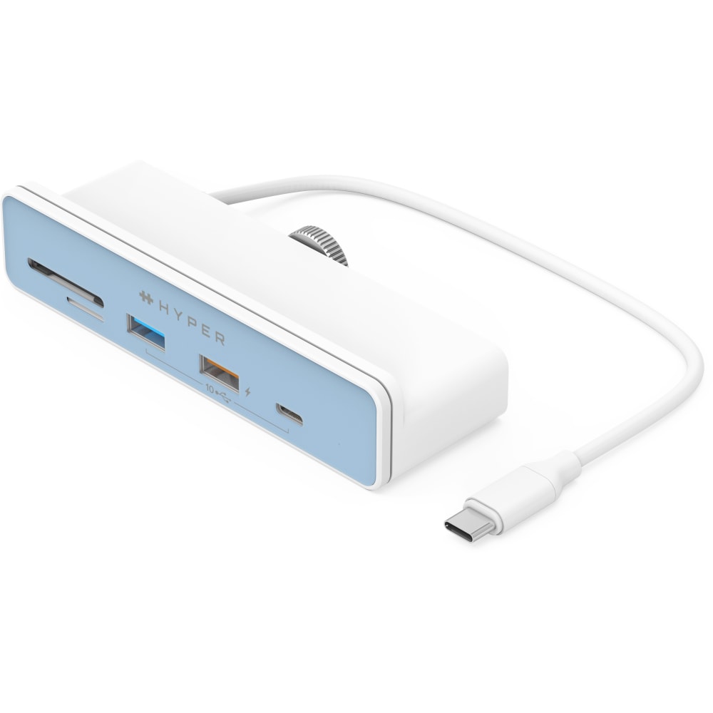Targus Sanho HyperDrive 6-in-1 USB-C Hub for iMac 24?, 1.03inH x 1.57inW x 4.72inD, White, HD34A8 MPN:HD34A8