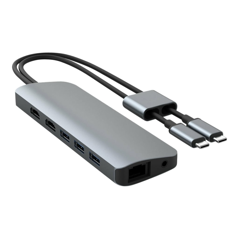 Targus Sanho HyperDrive VIPER 10-in-2 USB-C Hub, 6/10inH x 1-9/10inW x 5-7/10inD, Gray, HD392-GRAY MPN:HD392-GRAY
