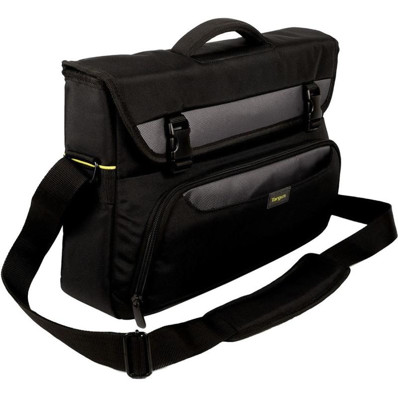 Targus City Gear Messenger Bag With 17.3in Laptop Pocket, Black/Gray MPN:TCG270