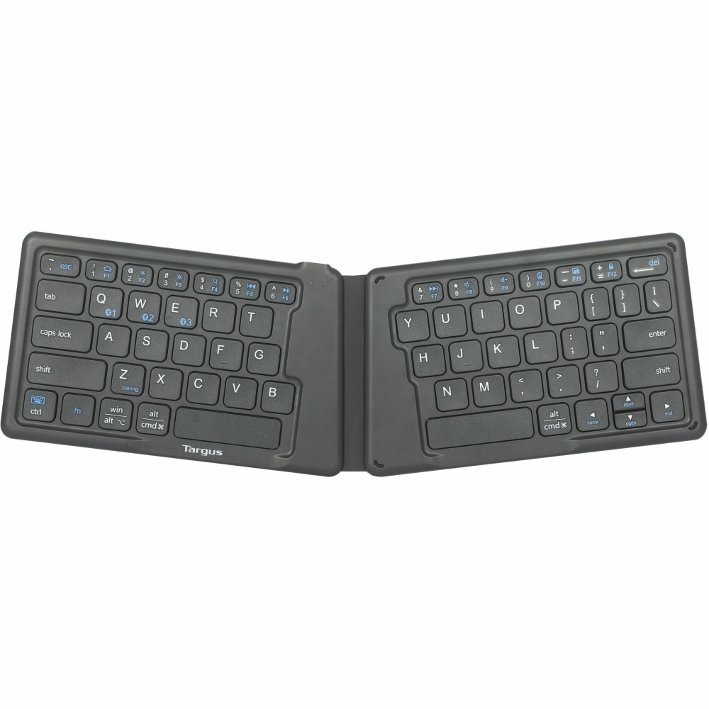 Targus Ergonomic Foldable Bluetooth Antimicrobial Keyboard, Compact Size, Black, AKF003US MPN:AKF003US