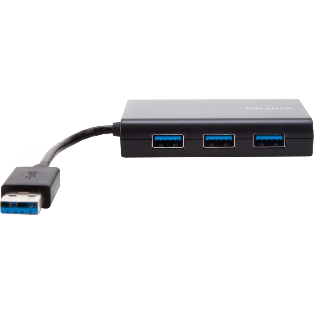 Targus 4-Port USB/Ethernet Hub, 0.59inH x 1.57inW x 2.17inD, Black, 11292866 MPN:ACH122USZ