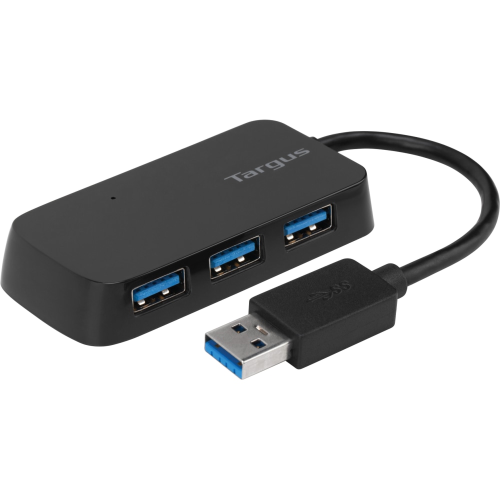 Targus 4-Port USB 3.0 SuperSpeed Hub, 2.75inH x 0.5inW x 0.5inD (Min Order Qty 3) MPN:ACH124US