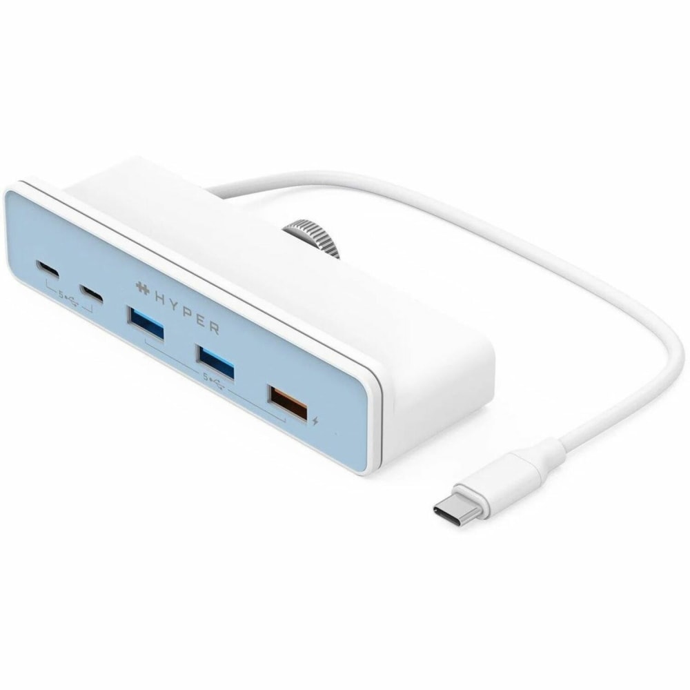 HyperDrive 5 in 1 USB C Hub for iMac 24?, 1.03inH x 1.57inW x 4.72inD, White, HD34A6 MPN:HD34A6