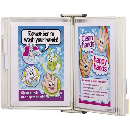 Antimicrobial Wall Display Unit 10 White Pockets MPN:WA221