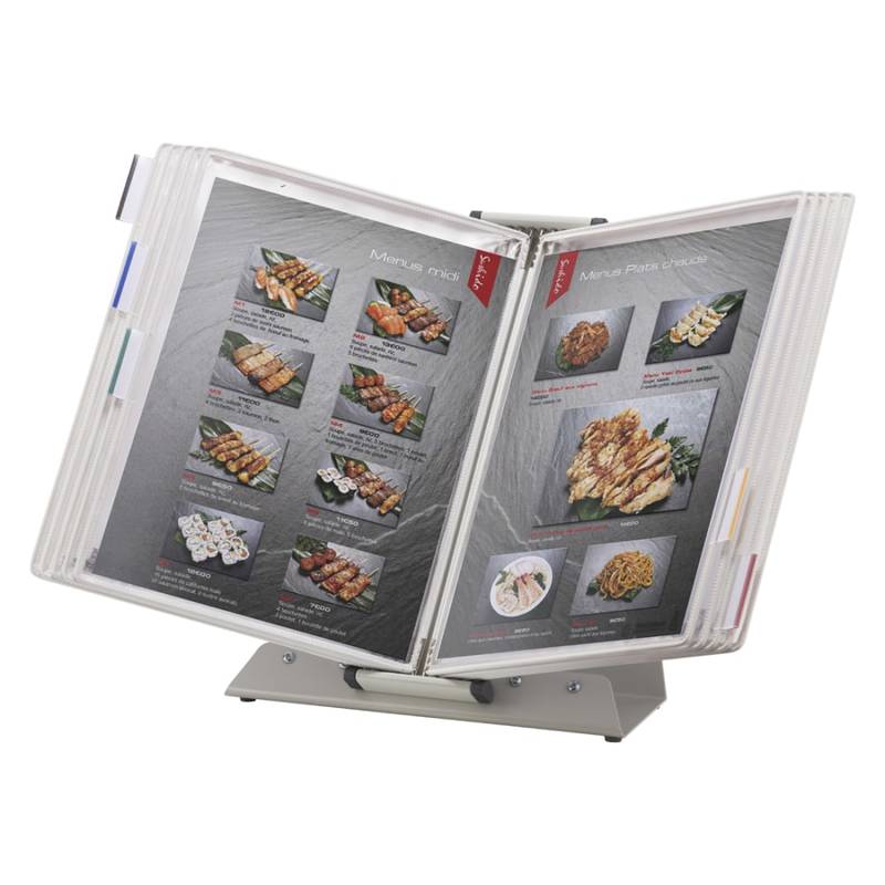 Tarifold Desktop Reference System With Antimicrobial Protection, 11inH x 2inW x 14inD, White MPN:DA221SS