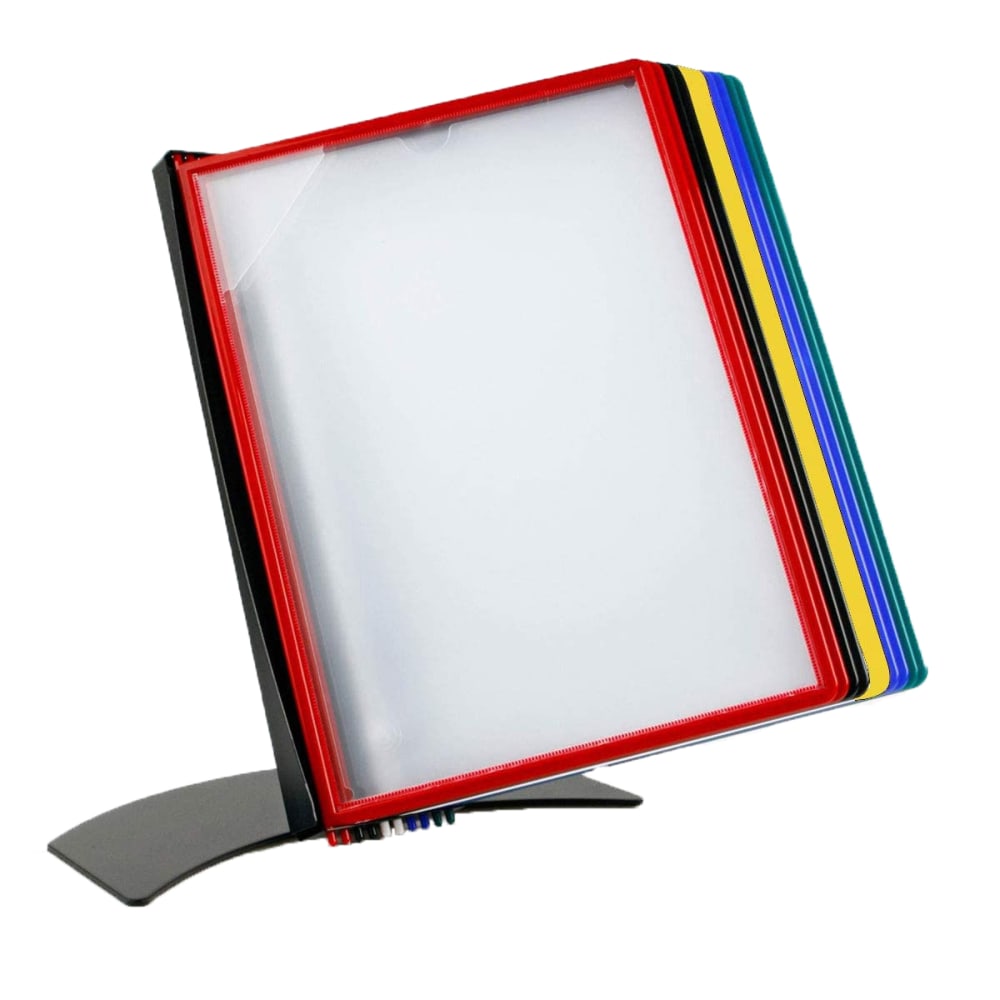 Tarifold EZD791 10-Panel Easy-Load Desktop Reference System, 15inH x 15inW x 16inD, Multicolor MPN:EZD791