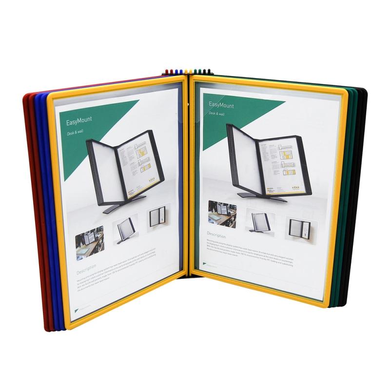 Tarifold EZW791 10-Pocket Easy-Load Wall Display Unit, 16inH x 14inW x 15inD, Multicolor MPN:EZW791