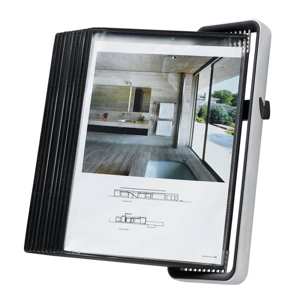 Tarifold 10-Pocket VEO Wall Reference System, 15inH x 9inW x 14inD, Black MPN:V714527