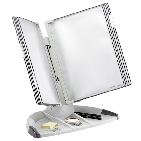 Desk Stand Starter Set, 10 Pockets, Gray MPN:TD271