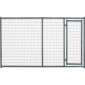 Tarter Elite Heavy-Duty Dog Kennel Front Panel with 1 Door 6'H x 10'L DKFHDG