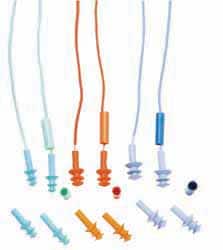 Earplug: 26dB, Rubber, Flanged, Push-In Stem, Corded MPN:100-09110 - Pkg Qty 100