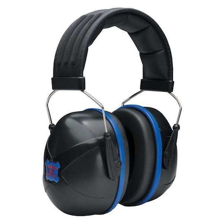 Nextera Over-the-Head Ear Muffs, 30 dB NRR, Passive, General Purpose, Black/Blue MPN:100-03006