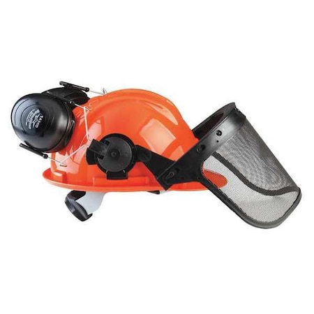 Hard Hat, Woodsman, Polyethylene, 6 Point Ratchet, Type 1, Class E, Orange MPN:100-06030