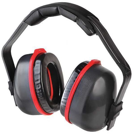 Sound Star Multi-Position Ear Muffs, 28 dB, 29 dB NRR, Passive, Electrically Insulated, Gray/Red MPN:100-22900