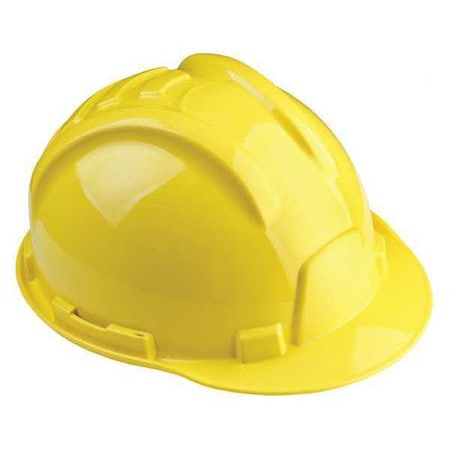 Hard Hat, Gladiator II, Polyethylene, 6 Point Ratchet, Type 1, Class E, Yellow MPN:100-32000