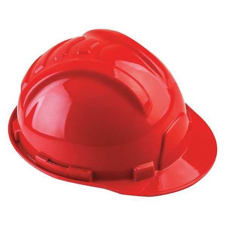 Hard Hat, Gladiator II, Polyethylene, 6 Point Ratchet, Type 1, Class E, Red MPN:100-42000