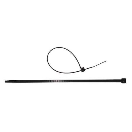 Cable Tie, 8 in L, Black, Nylon, 50 lb Strength, 1000 PK MPN:22600