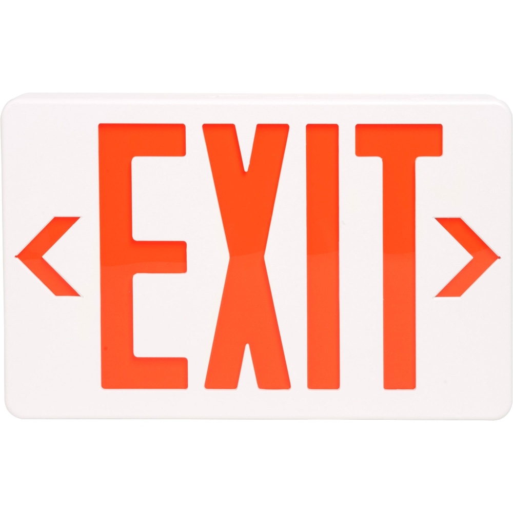 Tatco LED Exit Sign with Battery Back-Up, 8 3/4in x 12 1/4in x 2 1/2in, White MPN:07230