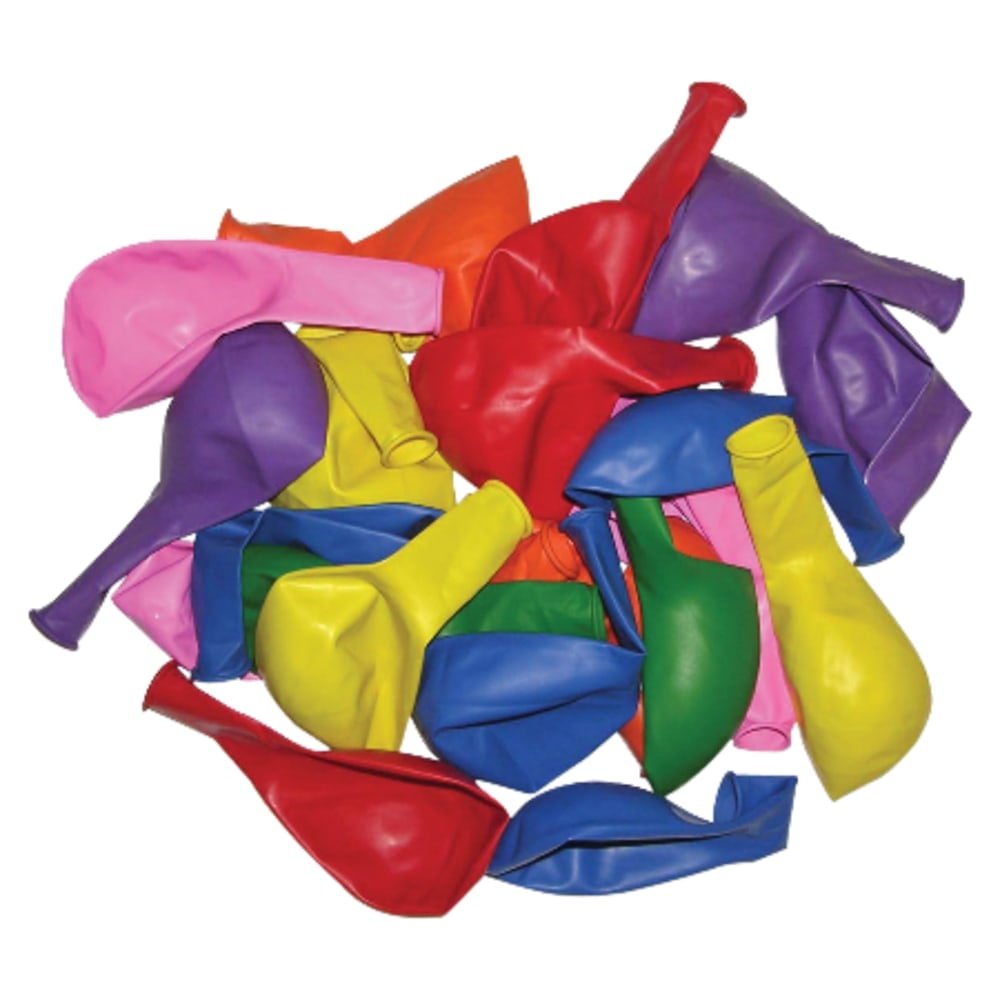 Tatco Latex Balloons, 12in, Assorted Colors, Pack of 100 (Min Order Qty 4) MPN:61100