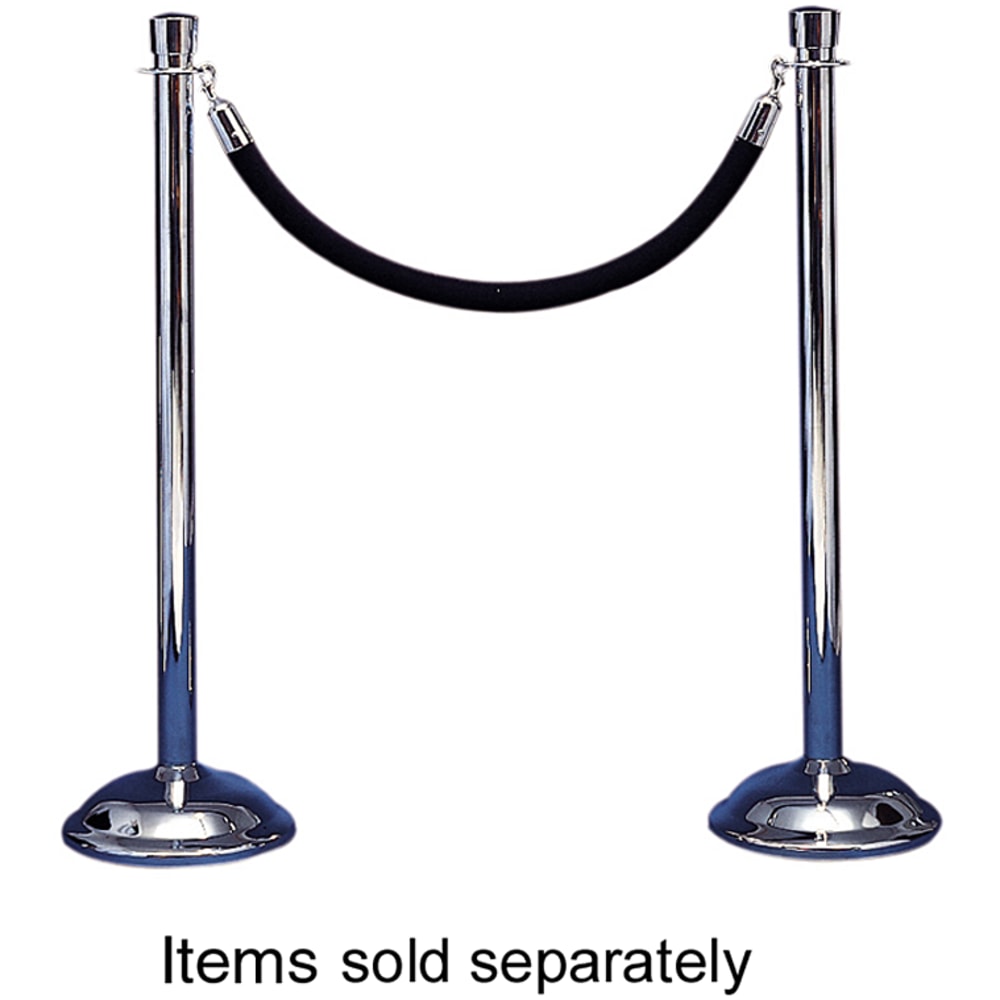 Tatco Weighted Bell-Shaped Stanchion Bases, 12in Diameter, Chrome, Box Of 2 MPN:11001