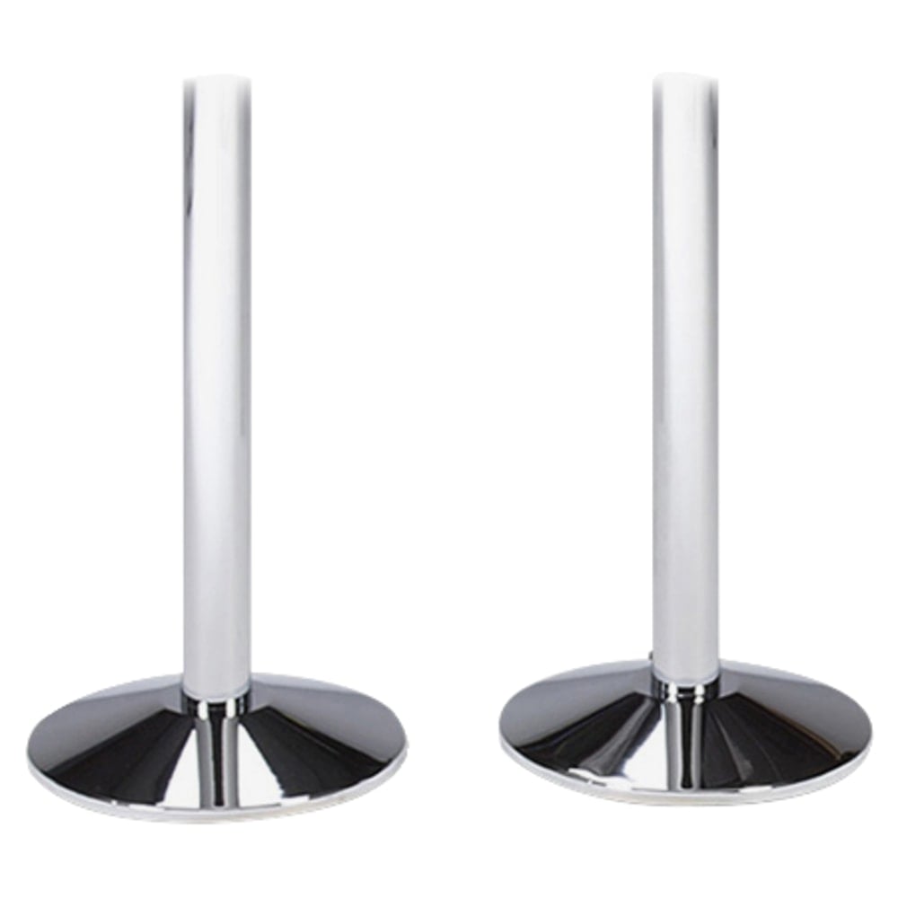 Tatco Adjusta-Tape Crowd Control Stanchion Bases, 14inDiameter, Chrome, Box Of 2 MPN:11501