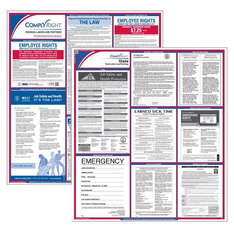 ComplyRight Federal And State Labor Law Poster Set, English, Florida MPN:E25ODFL