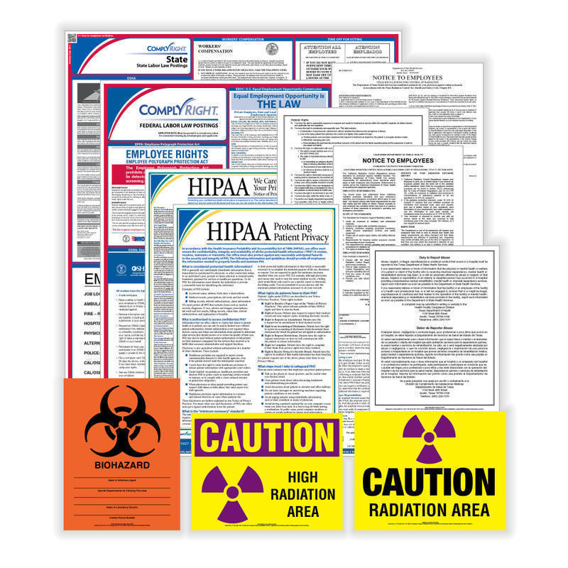ComplyRight Healthcare Federal And State Labor Law Poster Set, English, Montana MPN:E50MTHLTH