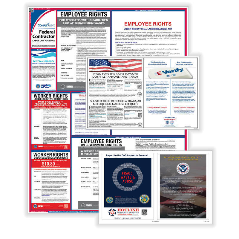 ComplyRight Federal Contractor General Industry Labor Law Poster Set, English MPN:EFEDFCCS