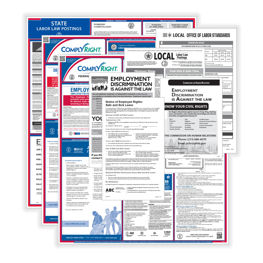 ComplyRight Federal (Bilingual), State and Local (English) Labor Law 1-Year Poster Service, West Virginia MPN:U1200CSLCBOWV