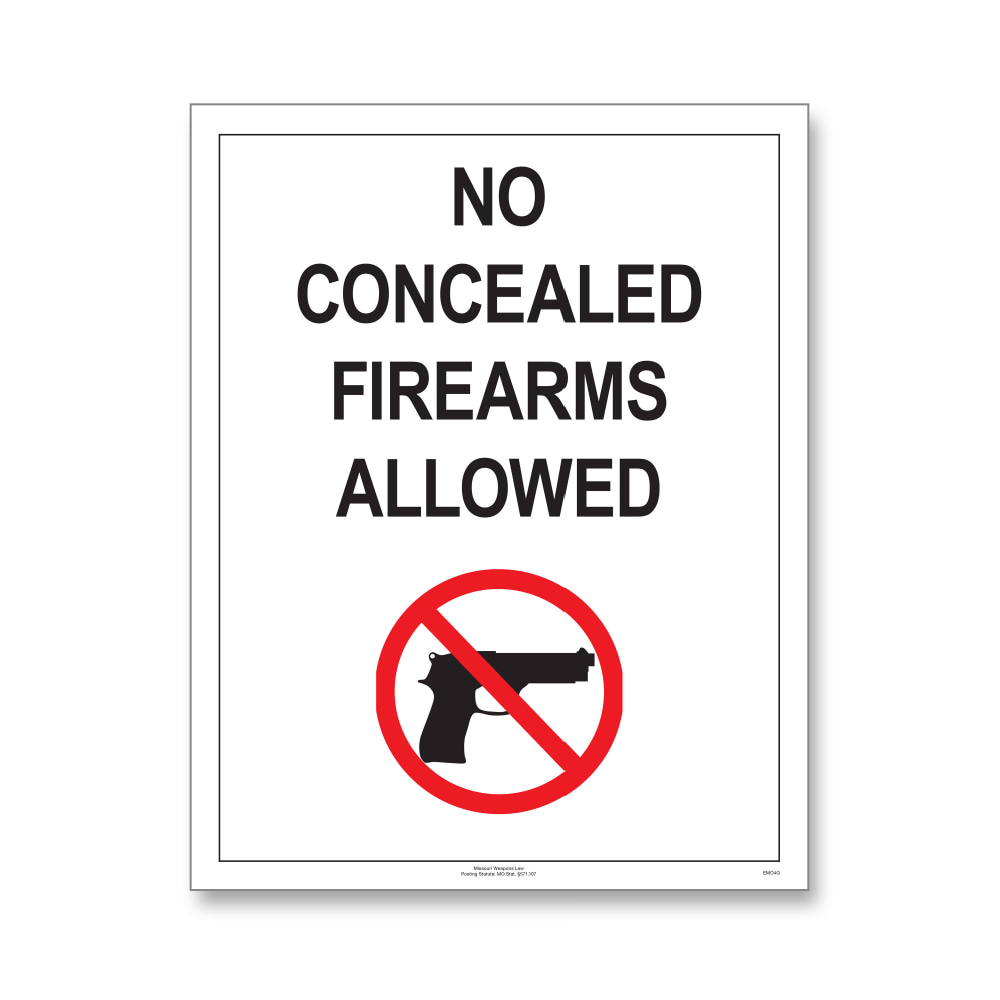 ComplyRight State Weapons Law 1-Year Poster Service, English, Missouri, 11in x 14in MPN:U1200CWPMO