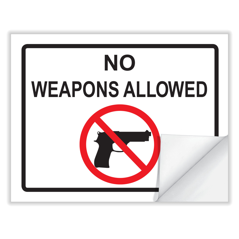 ComplyRight Weapons Law Cling Poster, English, 8 1/2in x 11in MPN:E6005