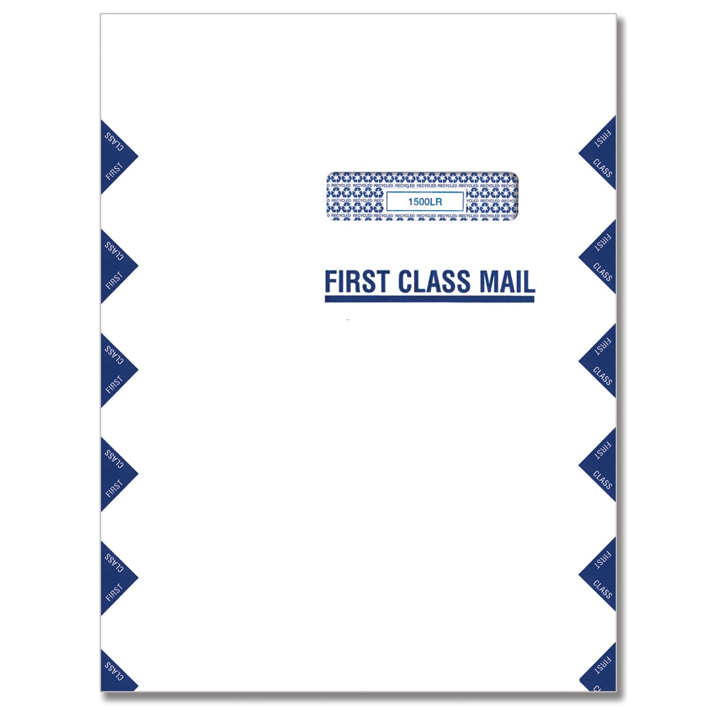 ComplyRight Right-Window Jumbo Envelopes For CMS-1500 Health Insurance Forms, NO Wording, Self-Seal, White, 9in x 12-1/2in, Pack Of 500 MPN:1500RS