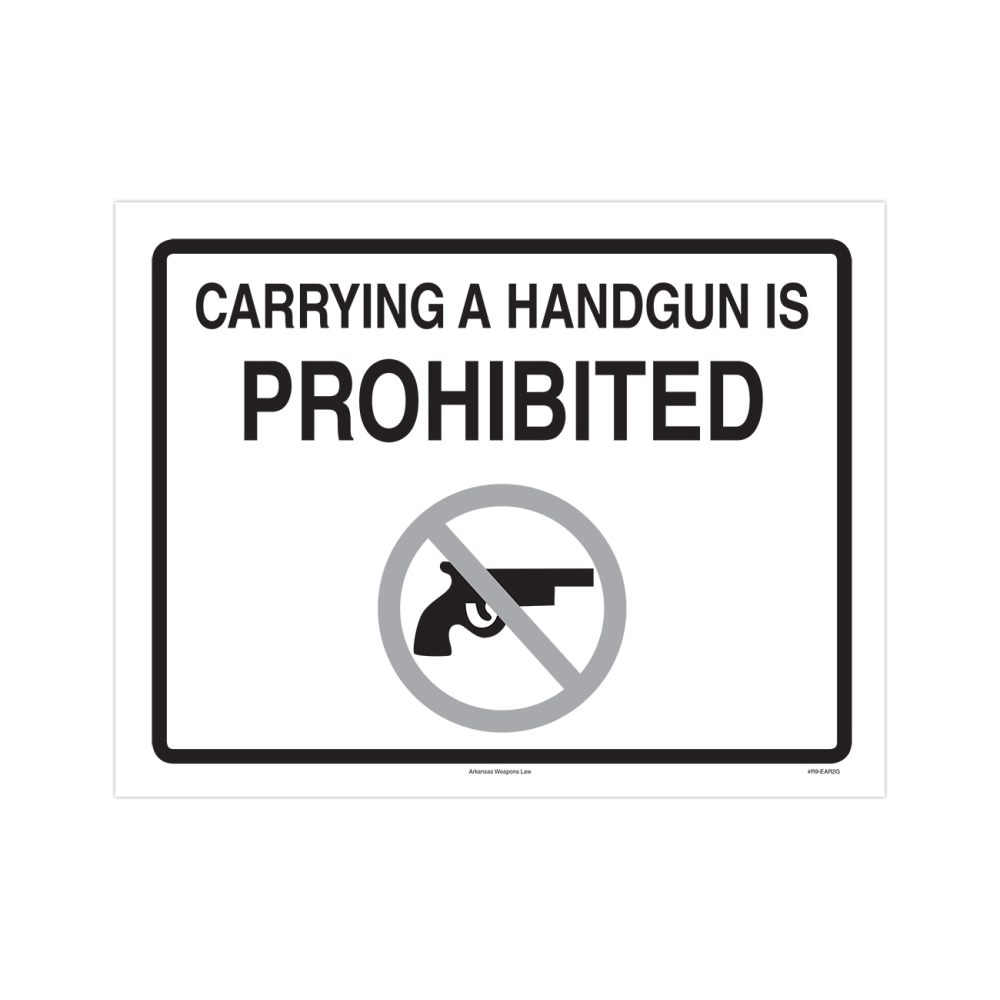 ComplyRight State Specialty Poster, Weapons Law, English, Arkansas, 8-1/2in x 11in MPN:EAR2G