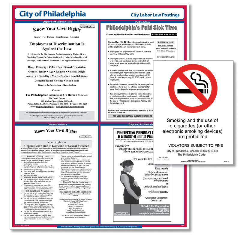 ComplyRight City Poster Bundle, English, Philadelphia, Pennsylvania MPN:EPP12
