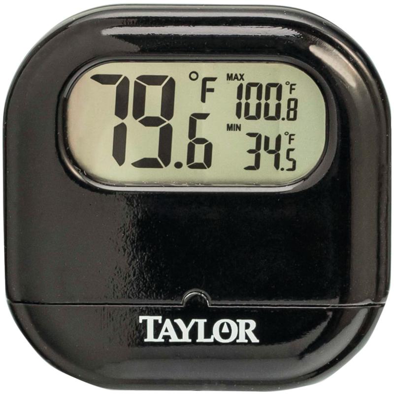 Taylor 1700 Indoor/Outdoor Digital Thermometer - Easy-to-read Measurement, Suction Cup - For Indoor, Outdoor - Black MPN:1700