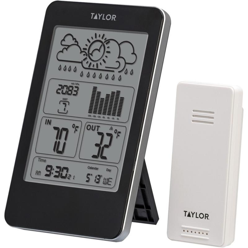 Taylor 1733 Indoor/Outdoor Digital Thermometer with Barometer & Timer MPN:1733