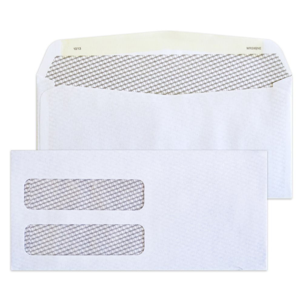 Healthcare 4-1/8in X 8-7/8in Medical Billing Statement Envelopes, Left Side Double-Window, Gum Seal, White, Pack of 500 MPN:WRS9BNE