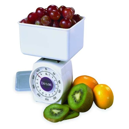 Dial Scale, Plastic, 1 lb Weight Cap., Whte MPN:37204014T