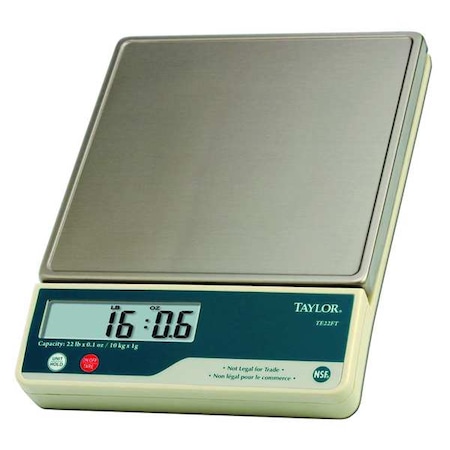 Portioning Scale, 22 lb., 12-1/4 in. L, SS MPN:TE22FT