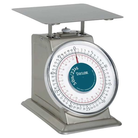 Dial Scale, SS, 50 lb Weight Cap., Silver MPN:THD50
