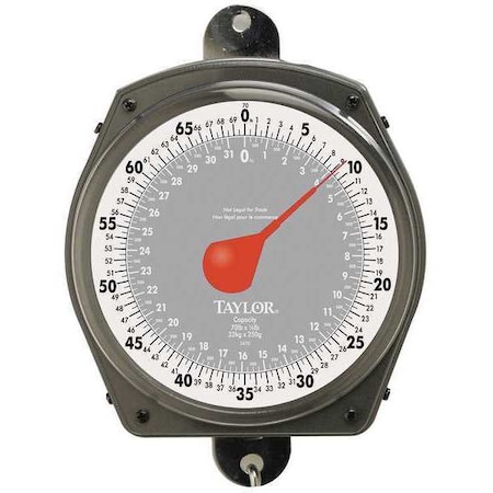 Mechanical Hanging Scale, 32kg/70 lb, Dial MPN:3470410410